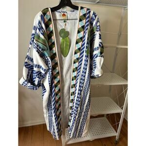 Authentic Farm Rio jacquard embroidery kimono